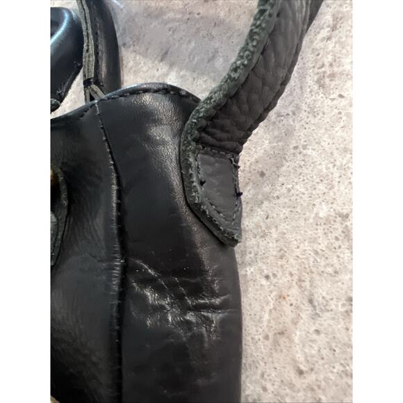 Duluth Trading Co Lifetime Leather Premium Crossbody Purse Bag Black Cowhide - Picture 9 of 16